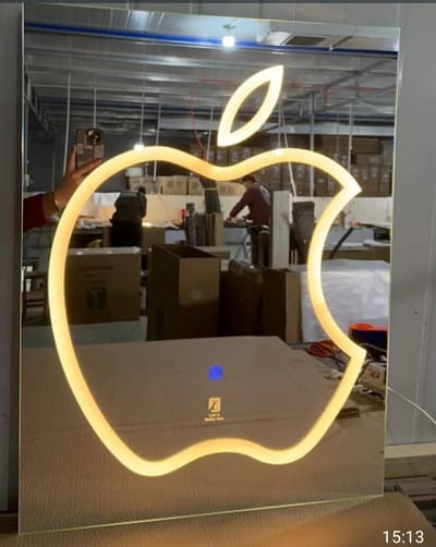 Generic apple shape led wall mirror