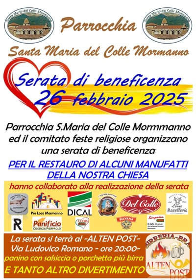 SERATA DI BENEFICENZA