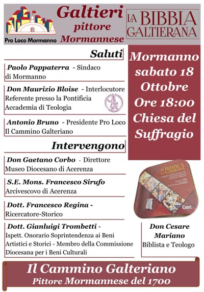 IL cammino Galteriano pittore Mormannese del 1700