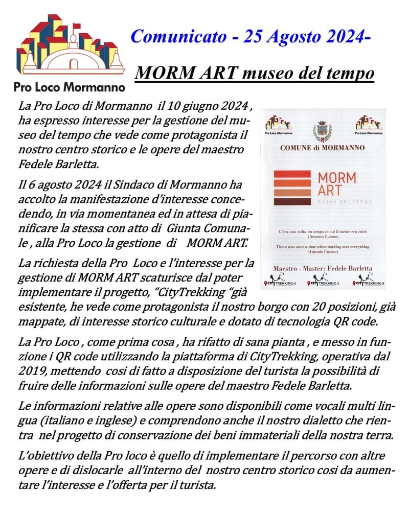 COMUNICATO STAMPA 25 AGOSTO 2024