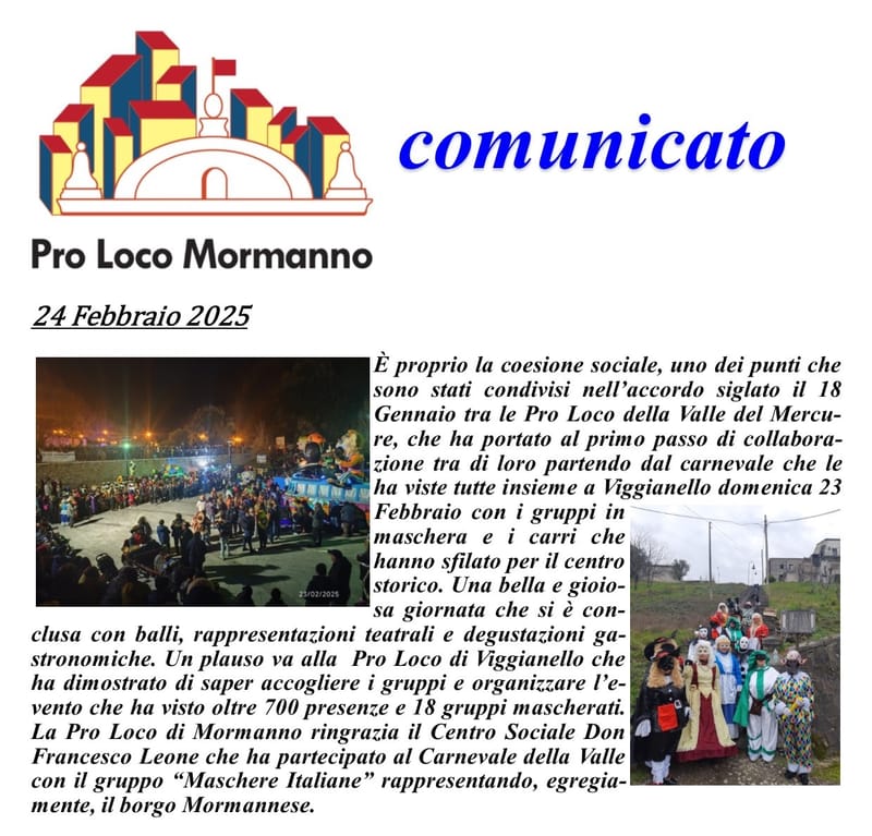 COMUNICATO STAMPA 24 FEBBRAIO 2025