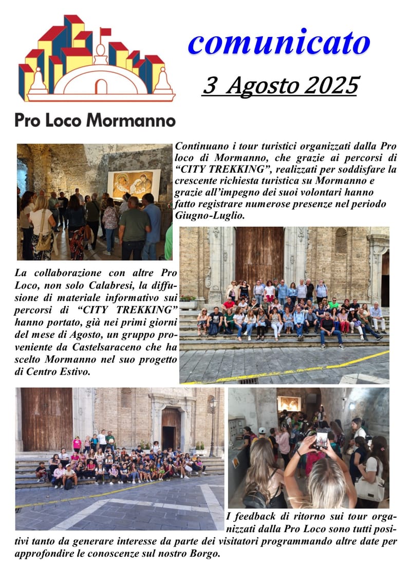 COMUNICATO STAMPA 03 AGOSTO 2025