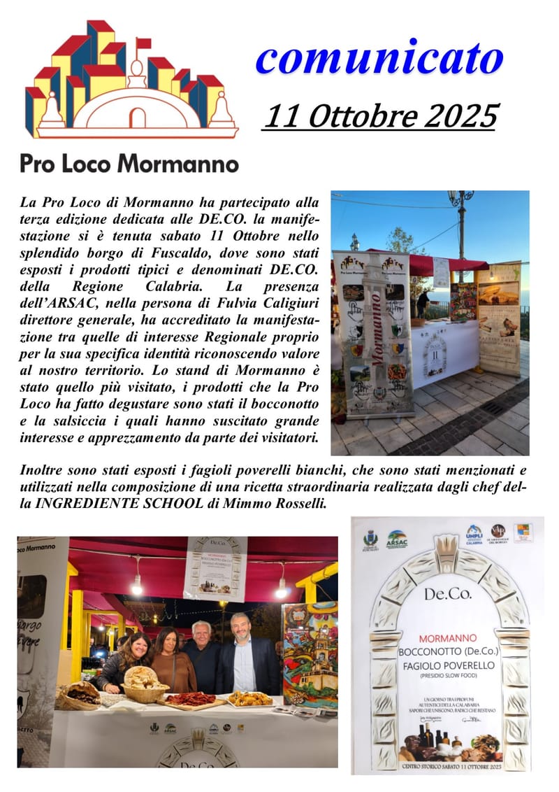 COMUNICATO STAMPA 11 OTTOBRE 2025