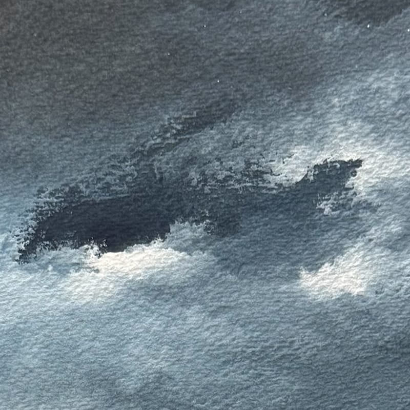 Tirando piedras a la orilla (de noche), 2025