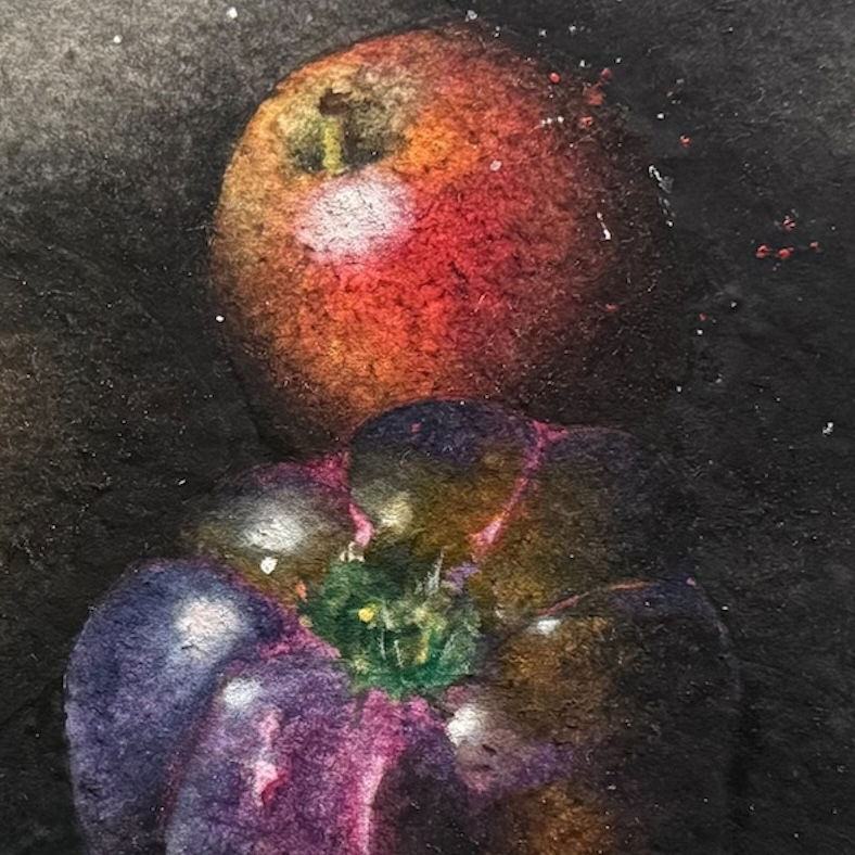 Mango, tomate azul y manzana (2024) 