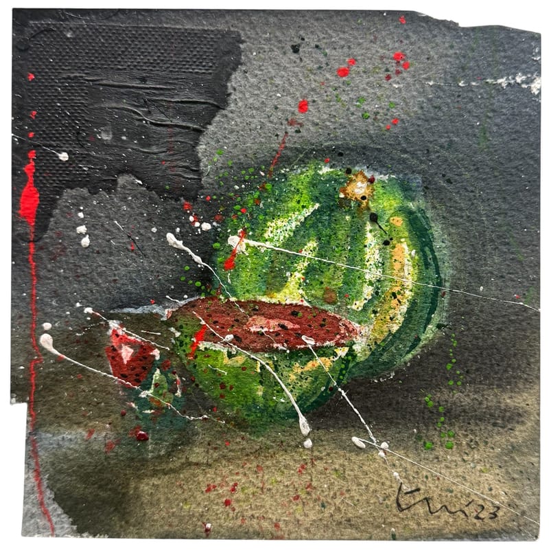 Sandía abierta y Sandía con fondo (2023)