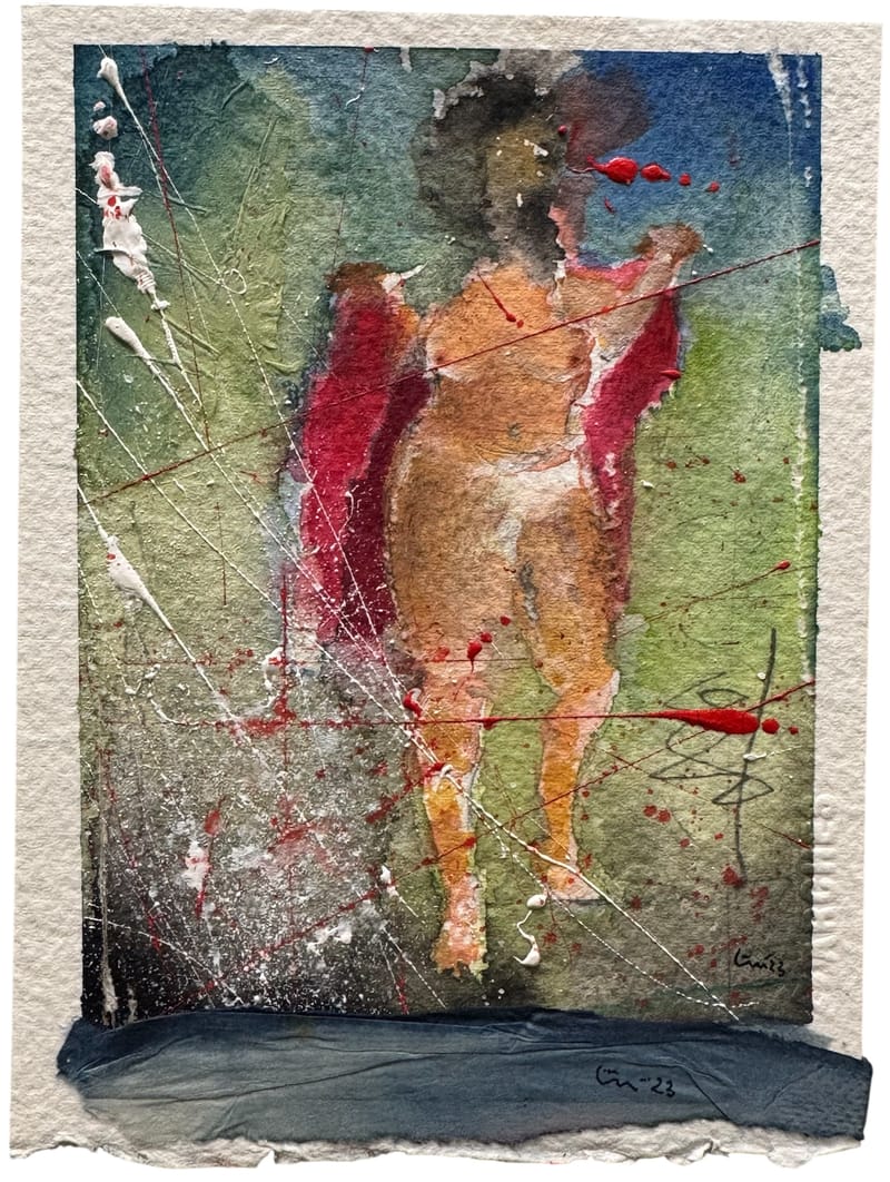 Mujer con capa roja (2023)