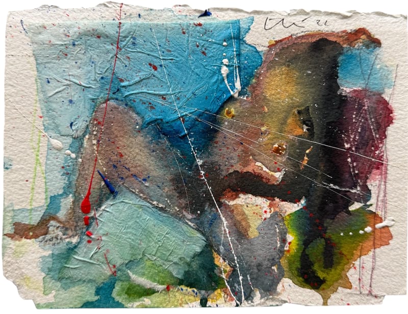 Tocándose (homenaje a Barceló), 2022