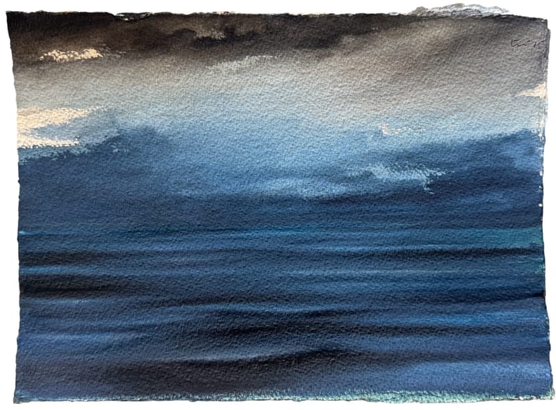 Anocheciendo, mar adentro; calma(2025)