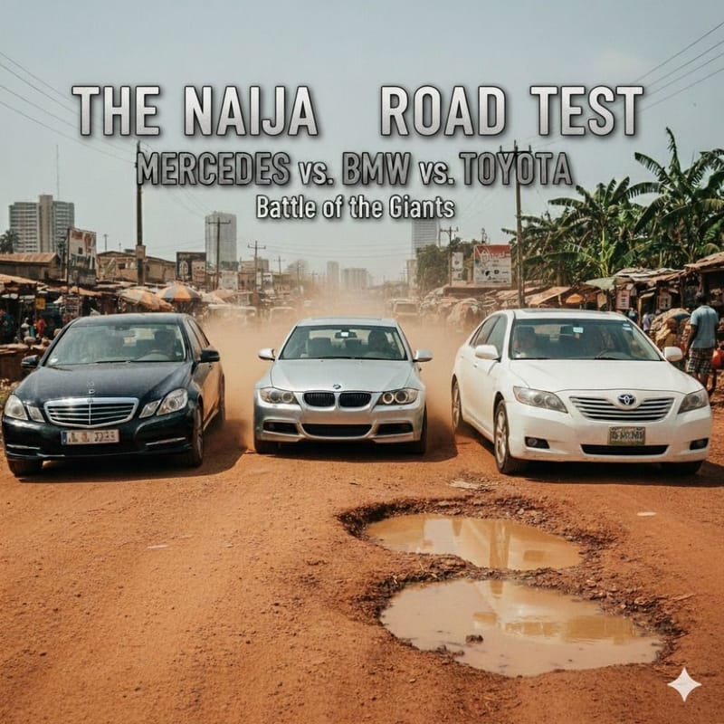The Nigerian Road Test: Mercedes vs. BMW vs. Toyota – Battle of the Giants​