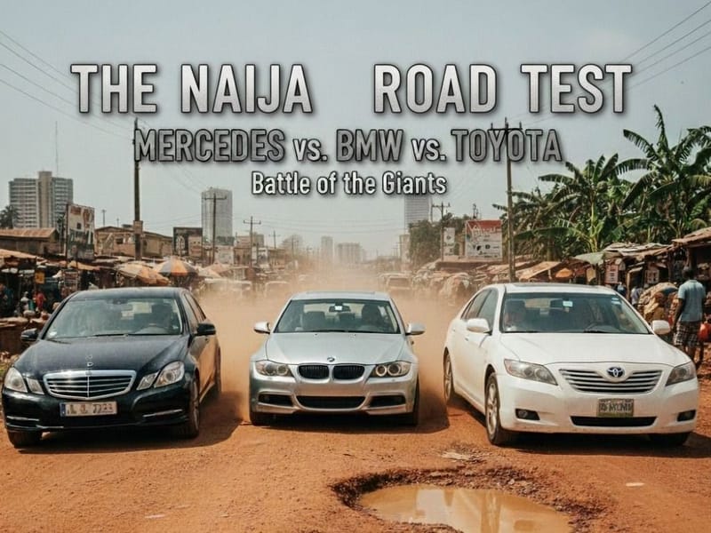 The Nigerian Road Test: Mercedes vs. BMW vs. Toyota – Battle of the Giants​