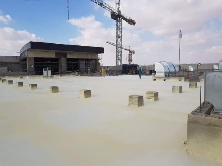 العزل حراري ومائي بالفوم للأسطح والمظلات