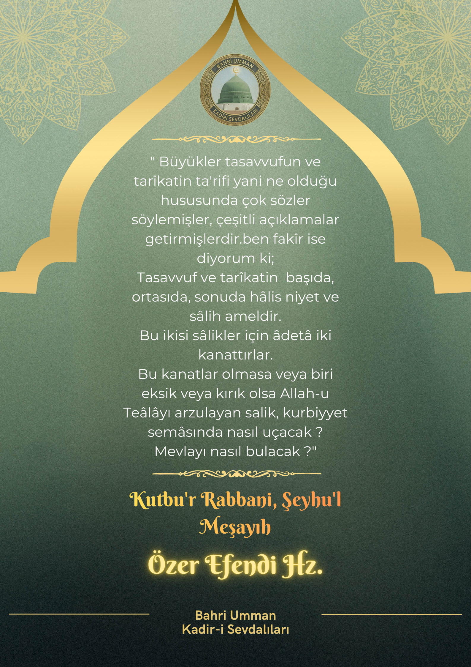 Şeyhlerimizden Nasihatlar ve Özlü Sözler
