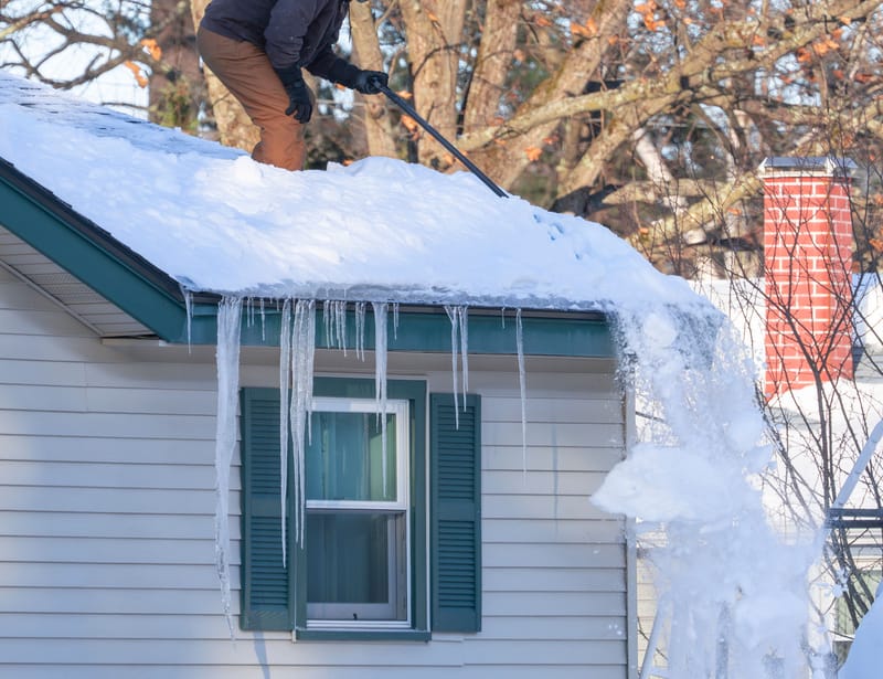 Emergency Roof Snow & Ice Dam Removal