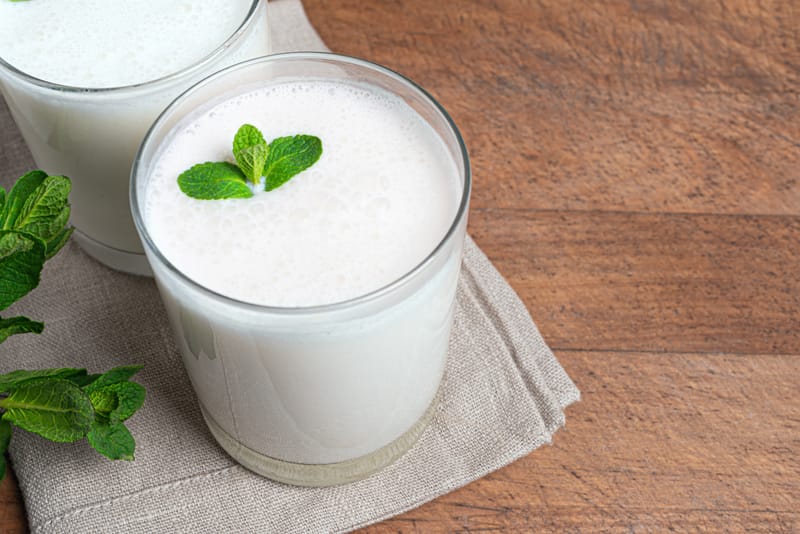 Ayran (mint yogurt drink)