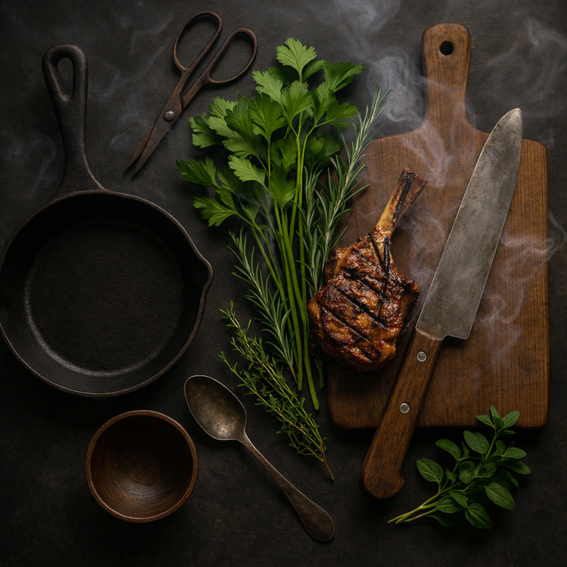 Vatertagskochkurs: Rauch.Kräuter.Handwerk.