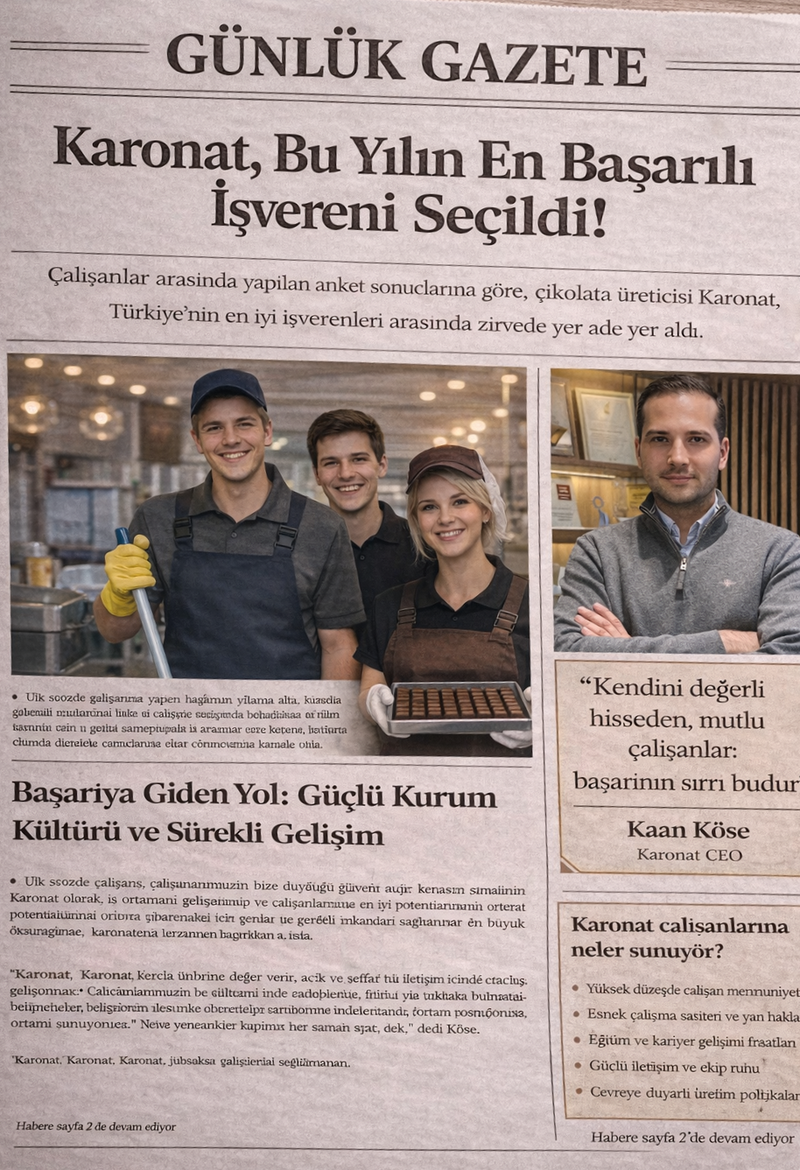 Bu Yılın En Başarılı İşvereni Seçildik