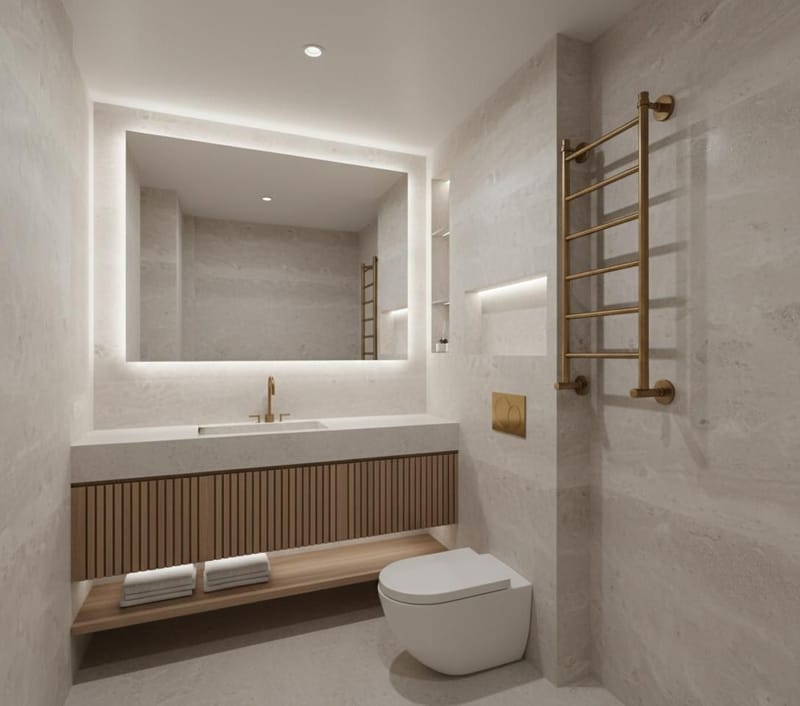 פינה של רוגע -אמבטיה ושירותים