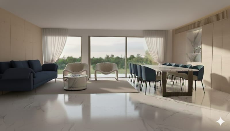 לב הבית - סלון ומטבח 