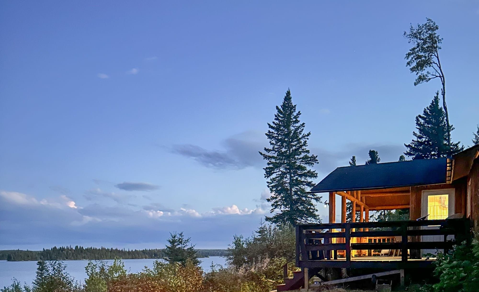 Large Deck Overlooking the Lake