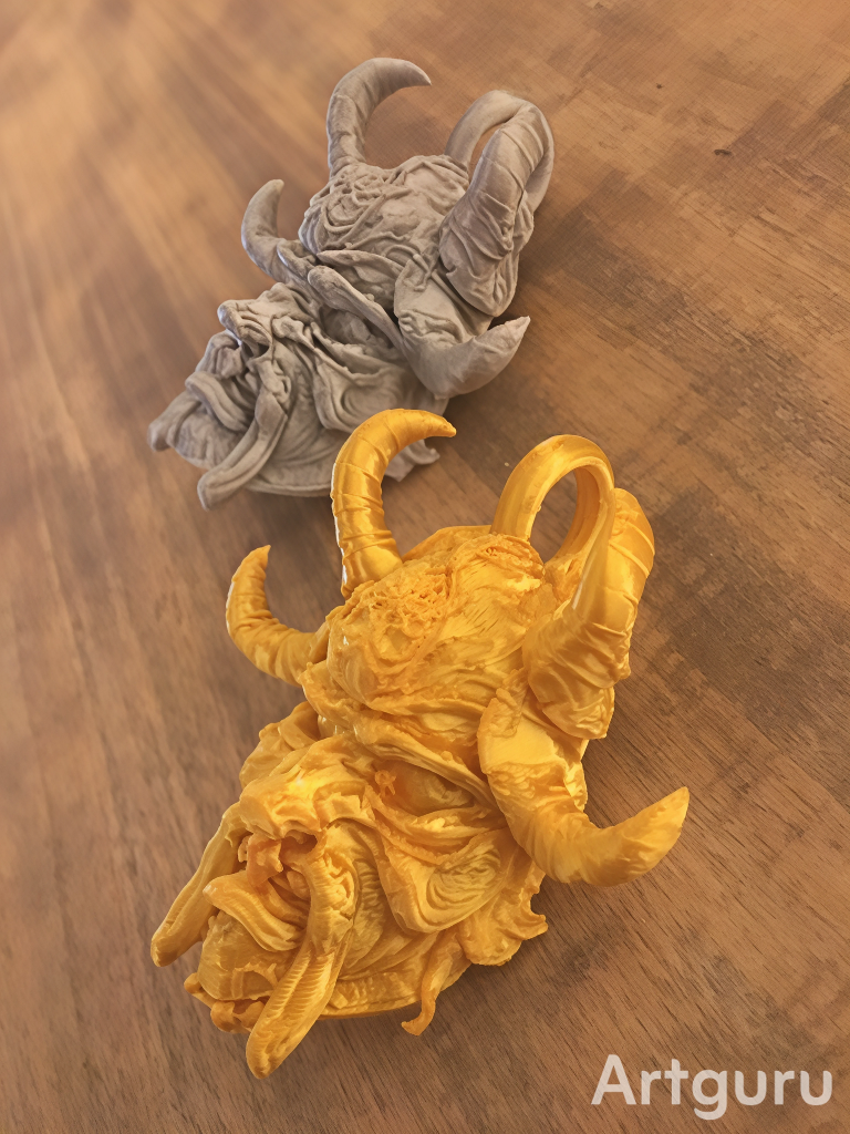 Tête fantastique – Sculpture imprimée en 3D