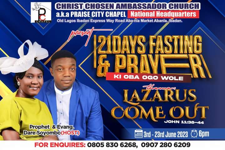 21 days fasting and prayers