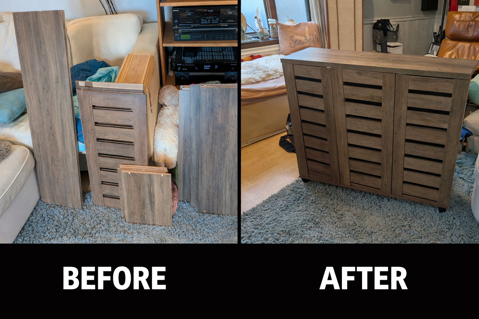 Wooden Shoe Storage for Entryway