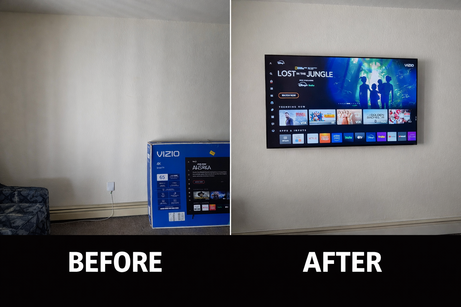 Professional TV Wall Mounting & Wire Concealment