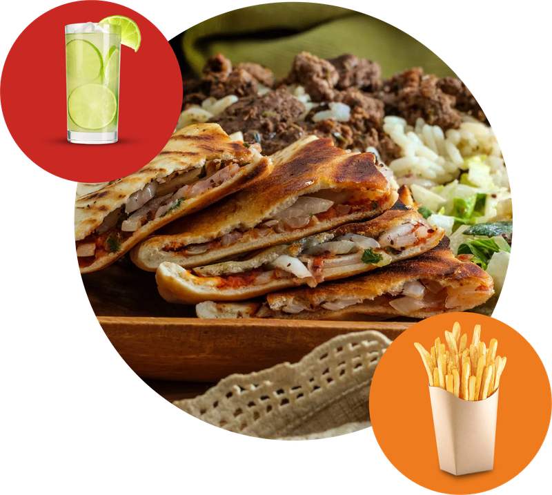 Beef Arays + Fries + Lemonade