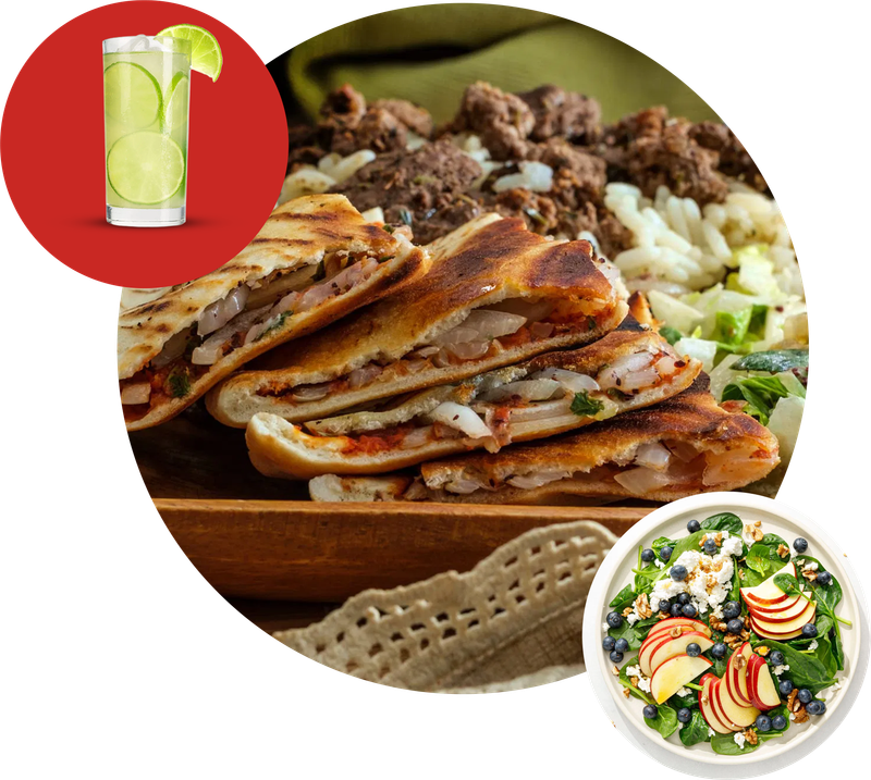 Beef Arays + Salad + Lemonade