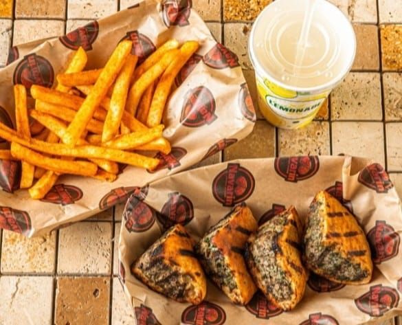 Beef Arayes + Fries + Lemonade