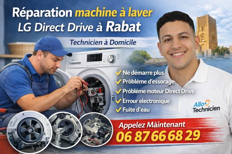 Réparation lave-linge LG à Rabat | Technicien à domicile