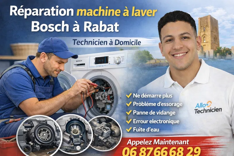 Réparation lave-linge Bosch à Rabat | Technicien à domicile