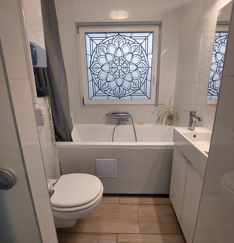 Mandala fürdőszoba ablak belátás gátló