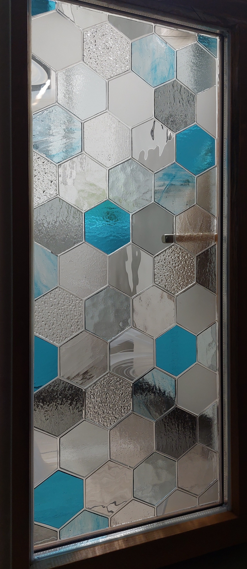 méhsejt mintás fürdőszobai belátásgátló