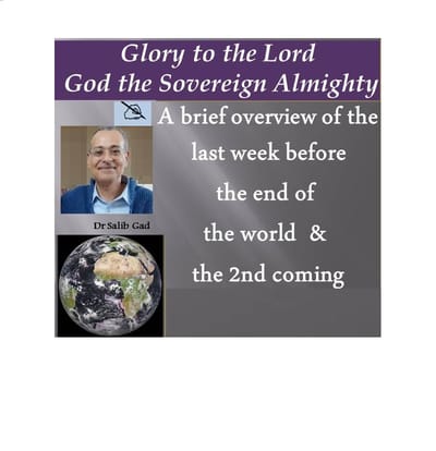 A brief overview of the last week before the end of the world & the 2nd coming