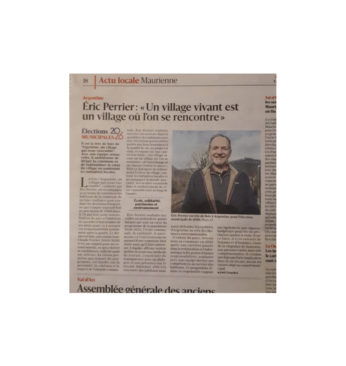 Article Le Dauphiné Libéré du 09 février 2026