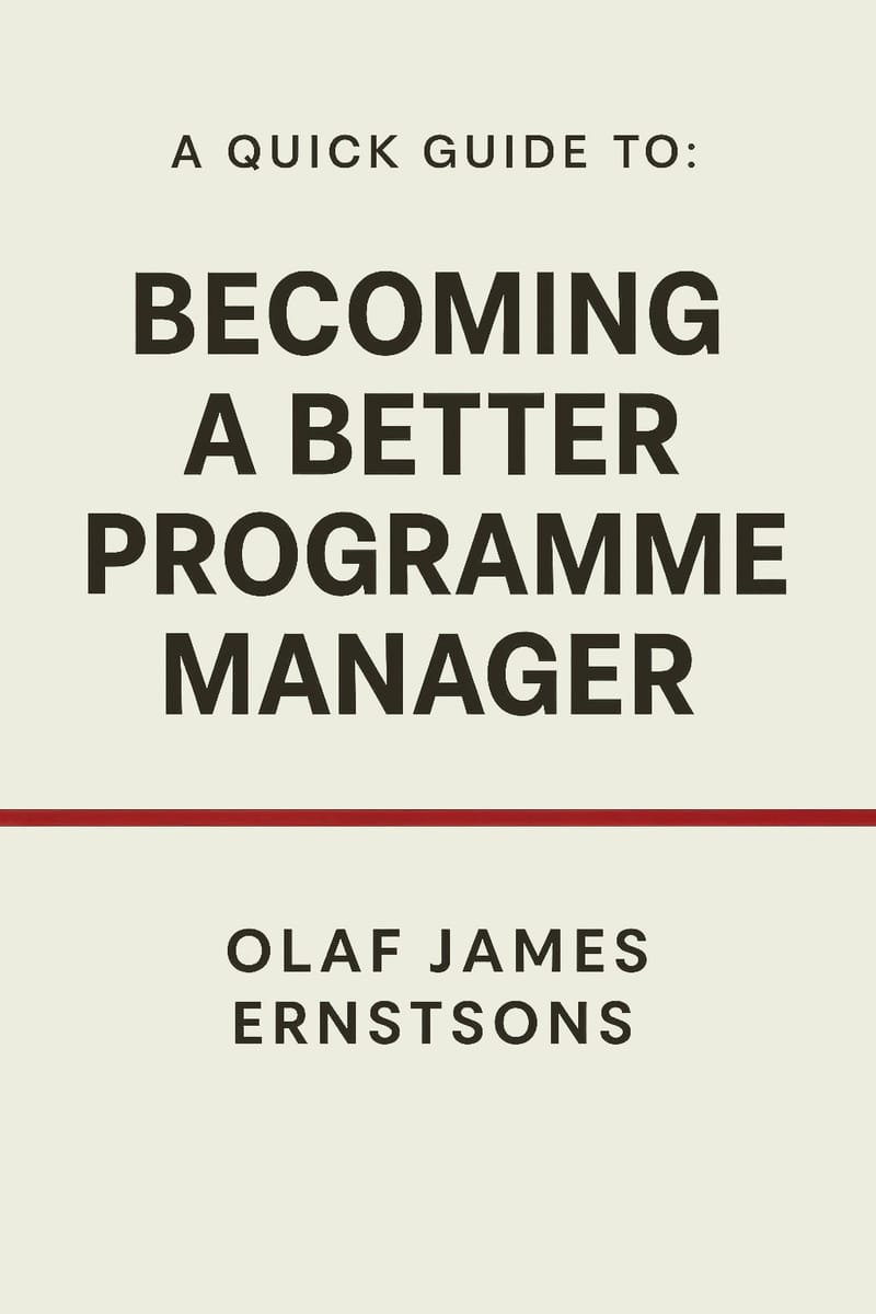A Quick Guide To: Becoming a Better Programme Manager (Paperback & eBook Available)