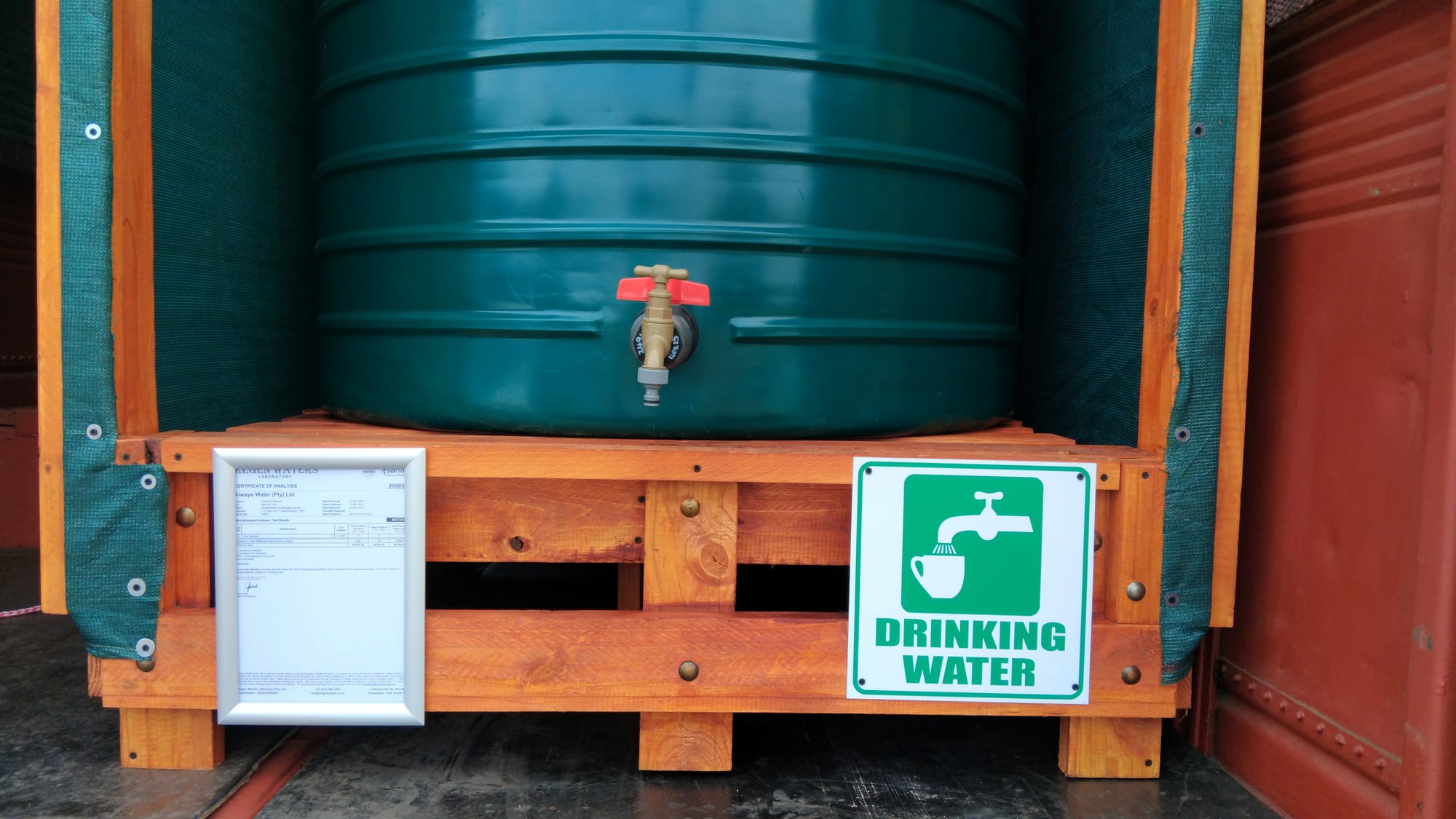 Tank on a Stand with Canopy