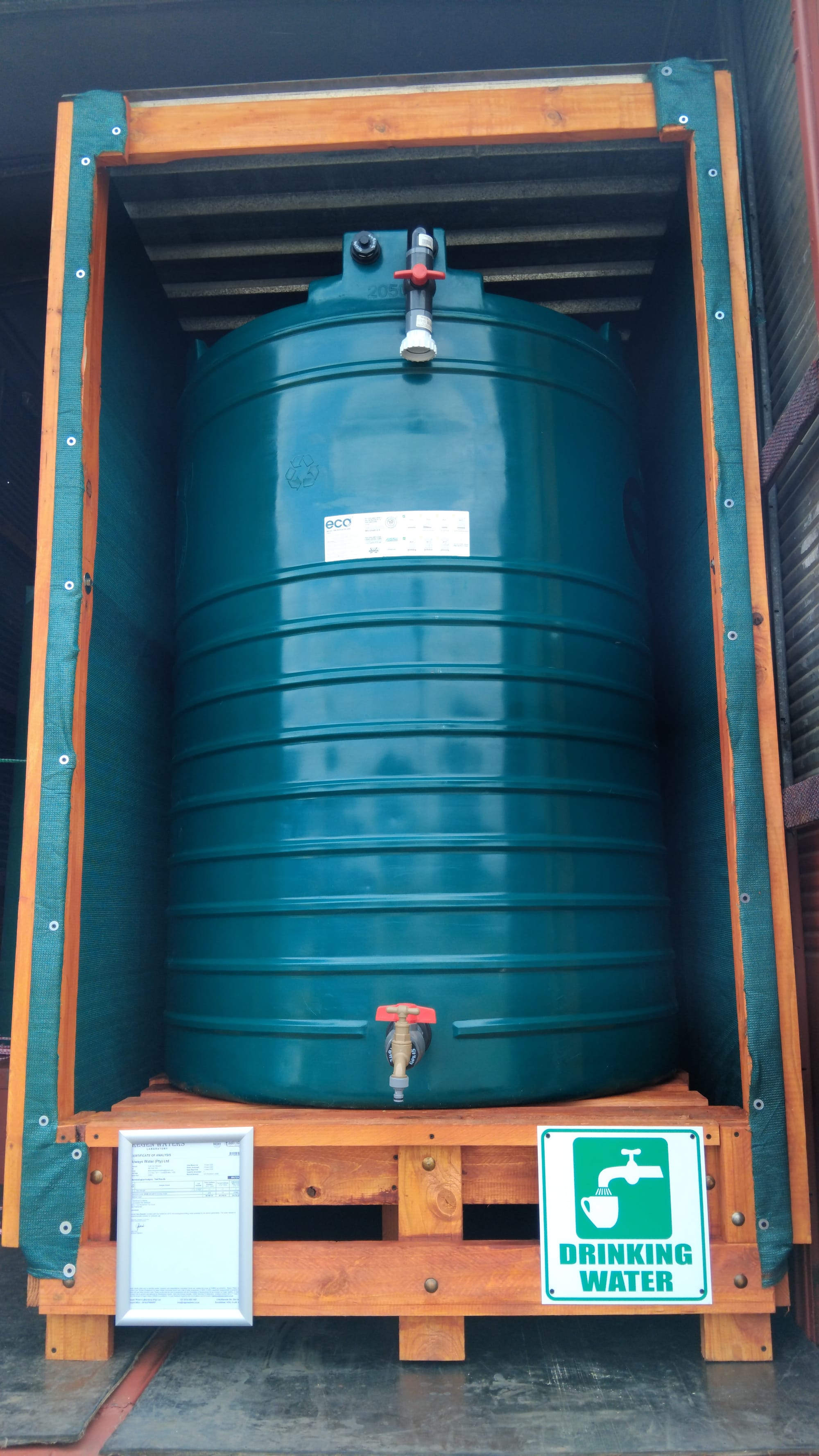Tank on a Stand with Canopy