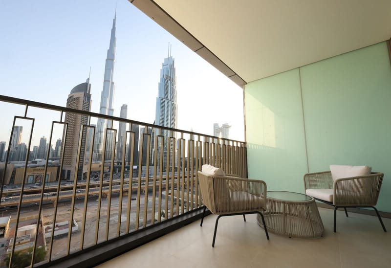 Full Burj Khalifa Skyline View — Peaceful Living in the Heart of Downtown