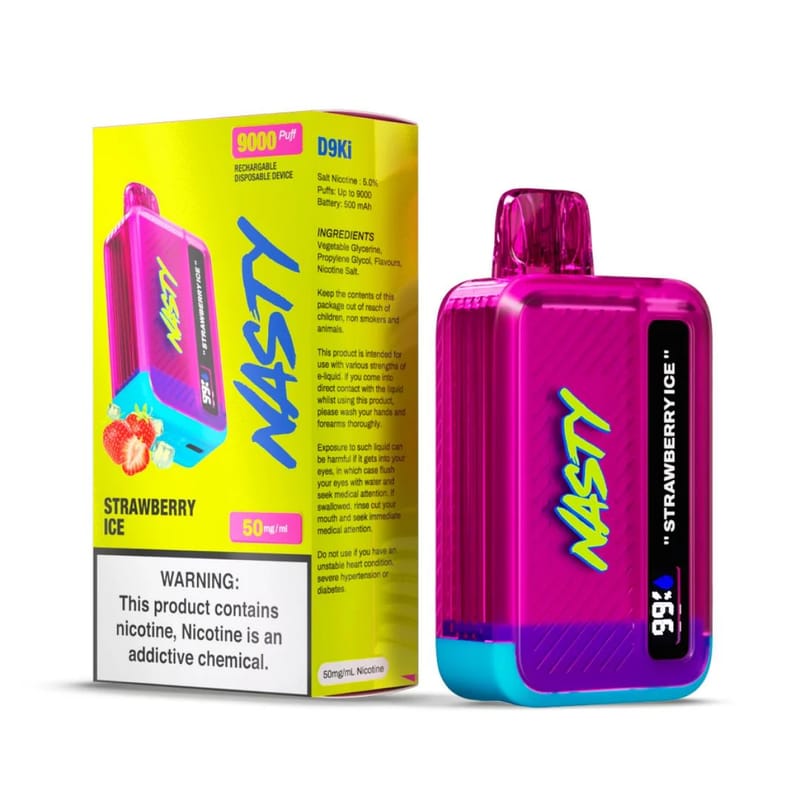 Nasty Bar 9000 puff Disposable Vape – Strawberry Ice