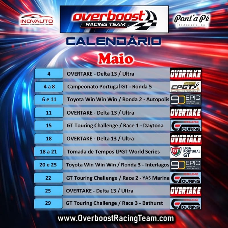 Maio - Calendário