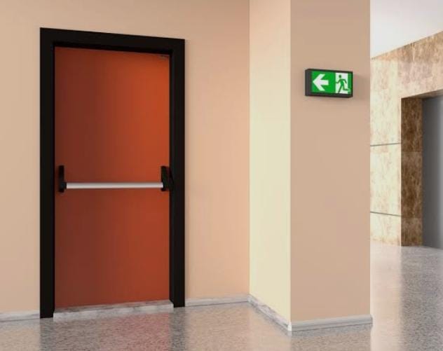 Fire-Resistant Emergency Doors أبواب مقاومة للحريق وطوارئ