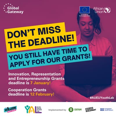 Applications are Open for AU–EU Youth Action Lab Entrepreneurship Grant