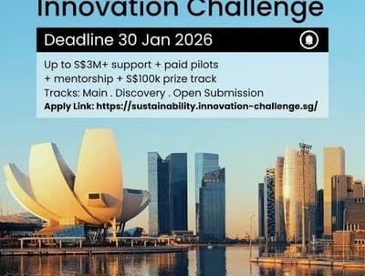 Applications for Sustainability Open Innovation Challenge 2026 Now Open