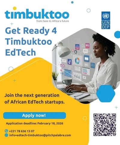 The UNDP timbuktoo EdTech Accelerator Program 2026 is Now Open for Applications