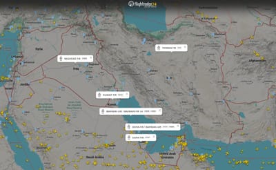 Airlines Reroute Flights After US-Israel Launch Attack on Iran