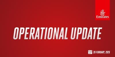 Emirates Temporarily Suspends All Operations To And From Dubai