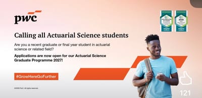 Join PwC’s Actuarial Science Graduate Programme